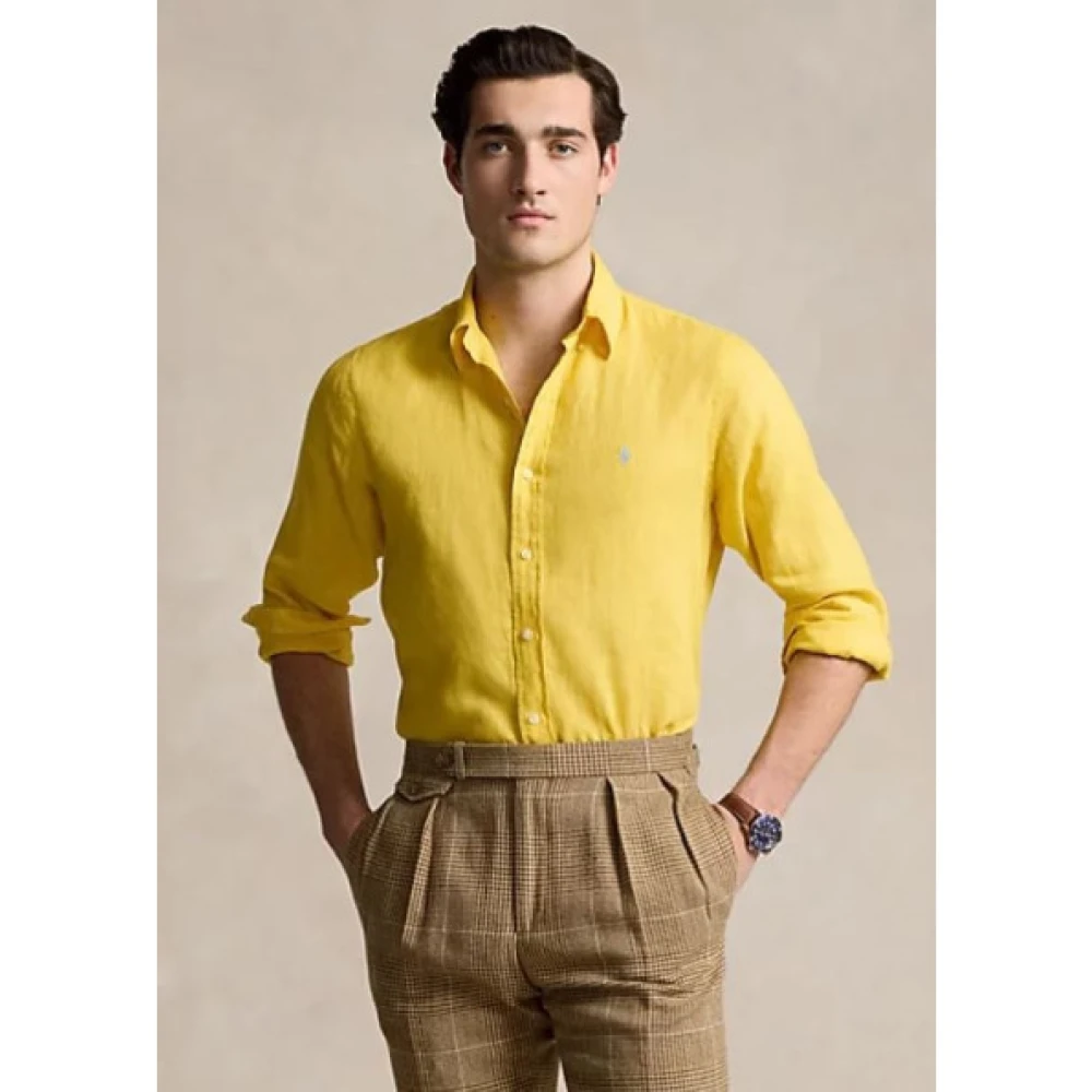 Polo Ralph Lauren Casual Shirts Yellow Heren