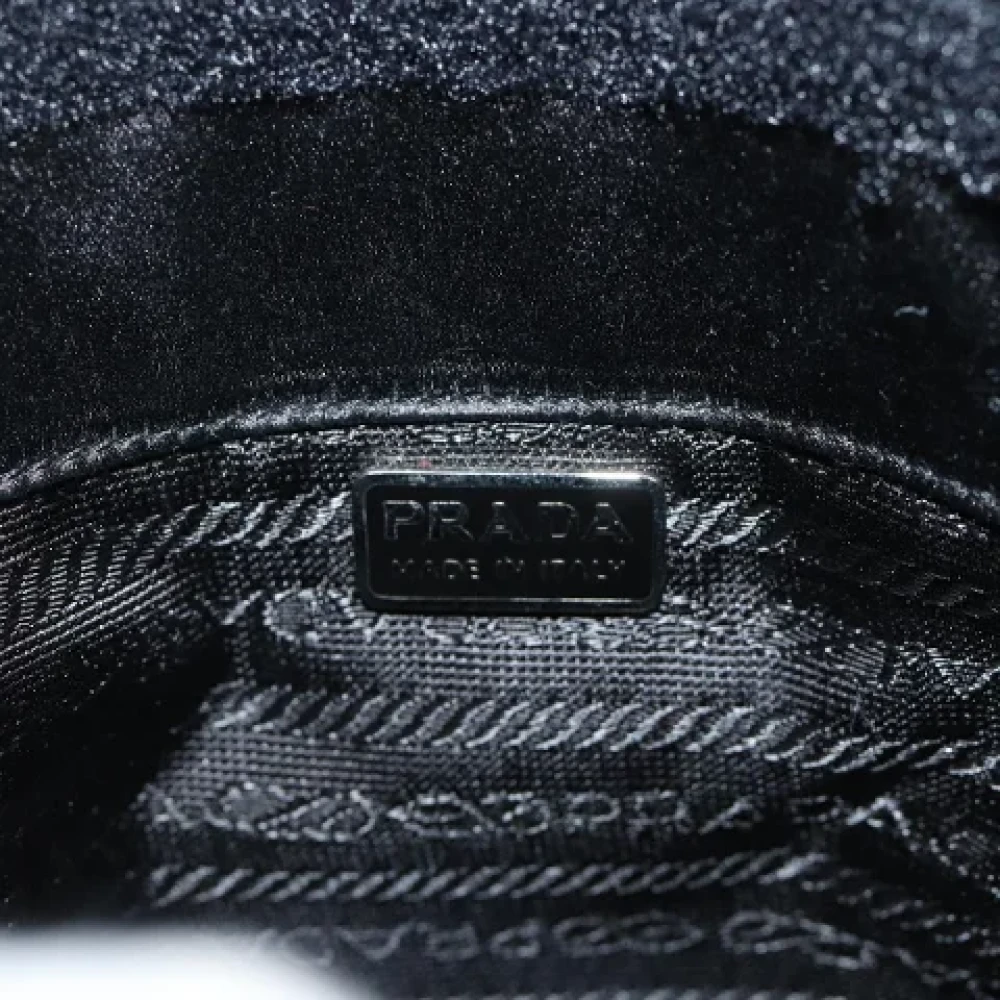 Prada Vintage Pre-owned Leather pouches Black Dames