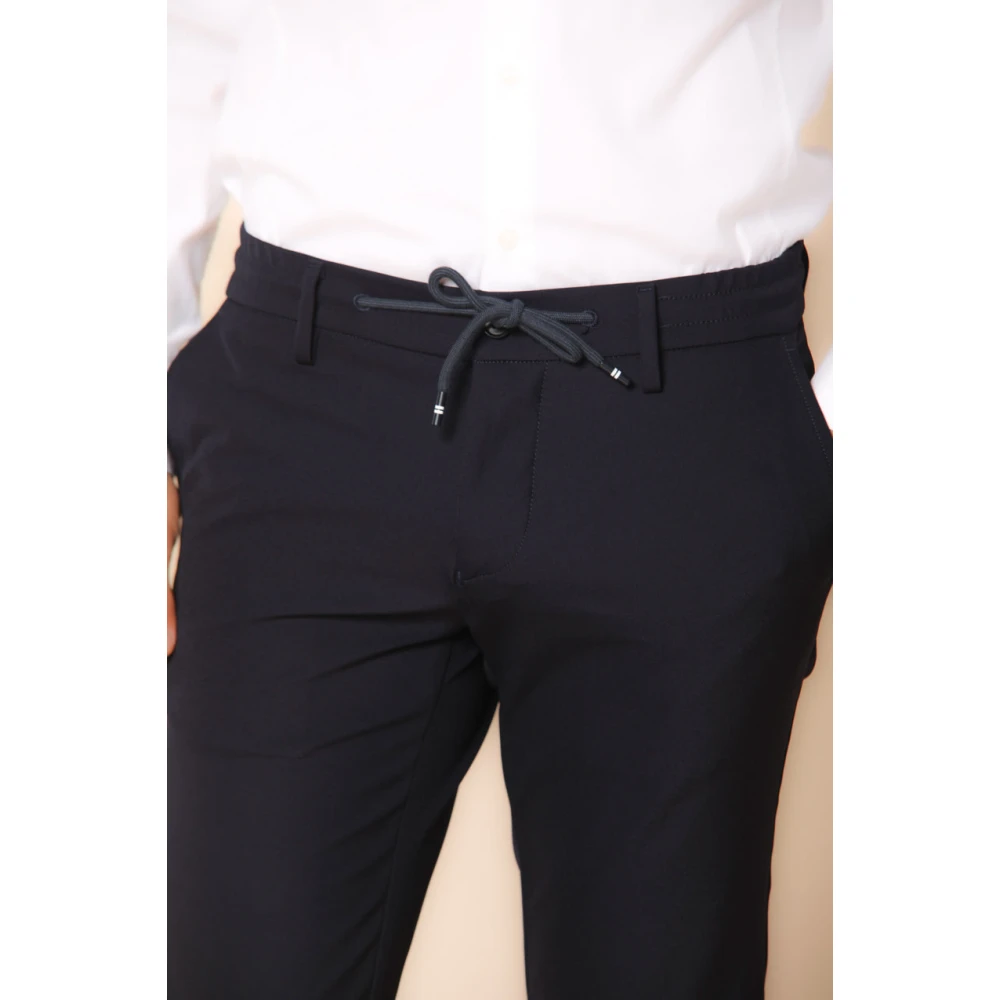 Mason's Slim Fit Jogger Chino Broek Blue Heren