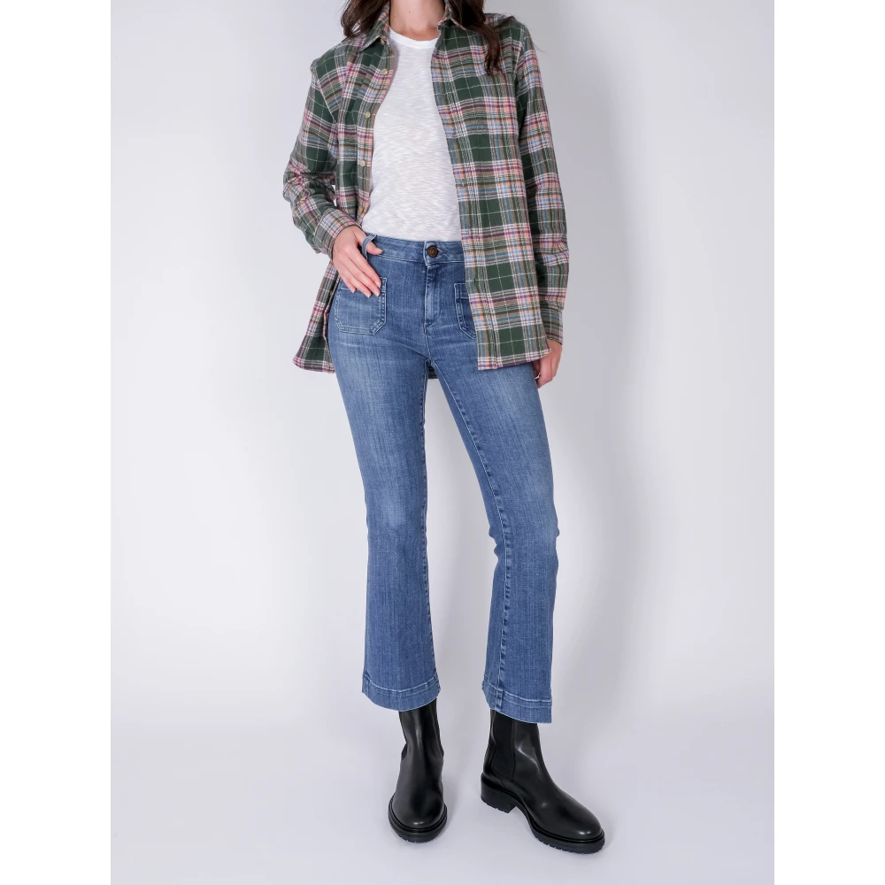 Seafarer Cropped Flared Jeans Francoise Blue Dames