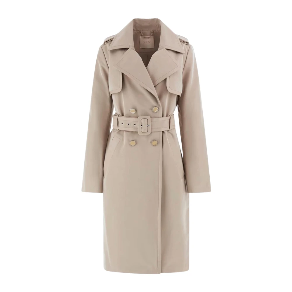 Guess Sartoriale Trenchcoat met Riem Beige Dames
