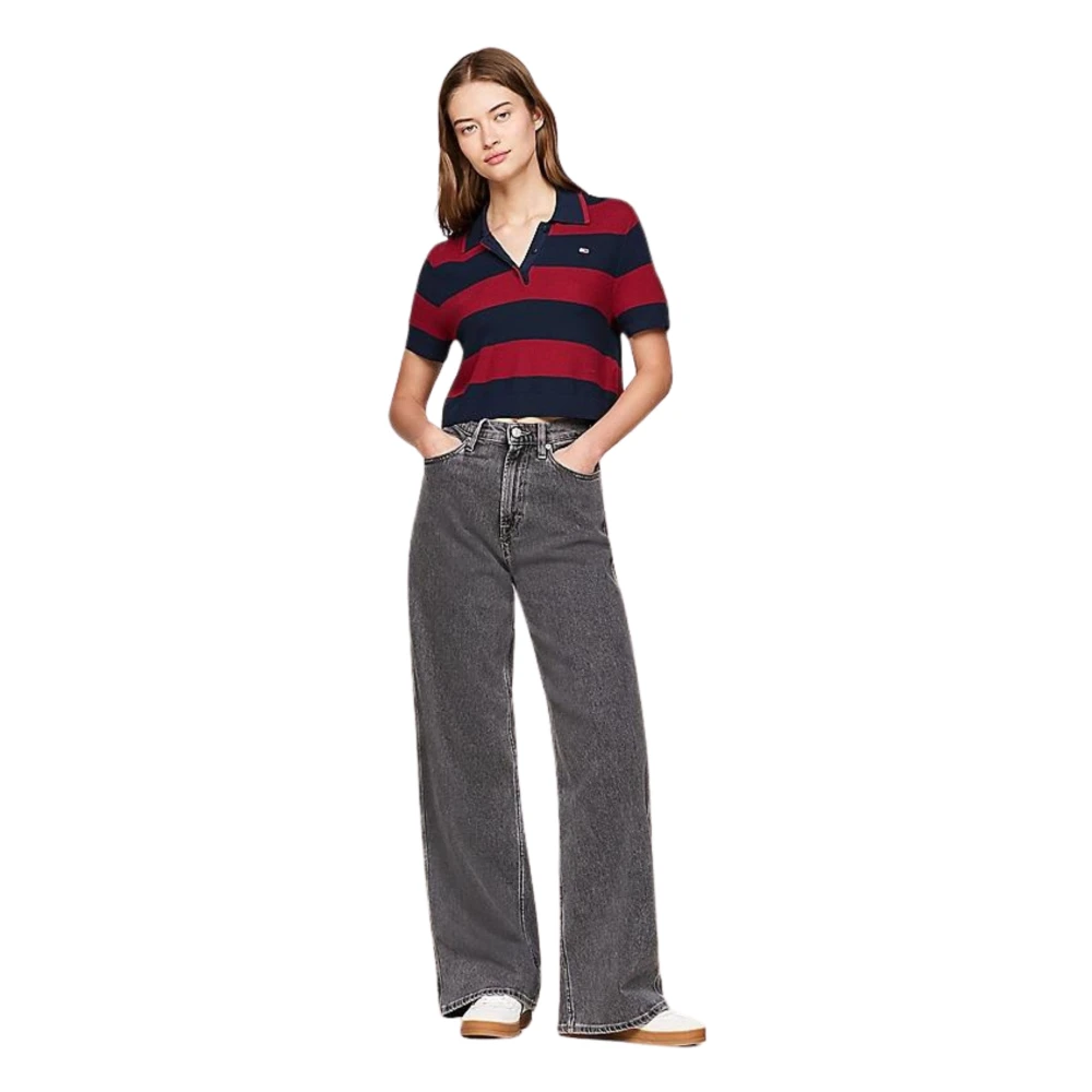 Tommy Hilfiger Blauw Gestreept Poloshirt Multicolor Dames