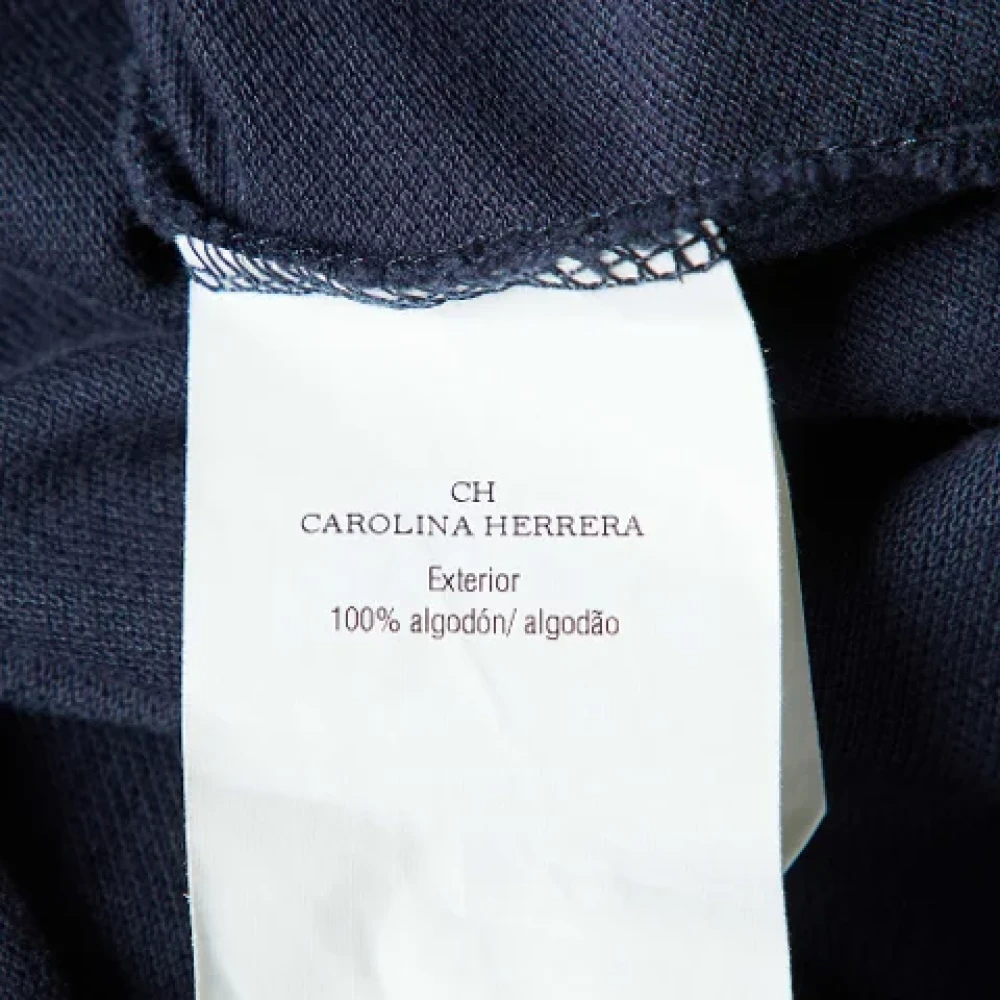 Carolina Herrera Pre-owned Cotton tops Blue Heren