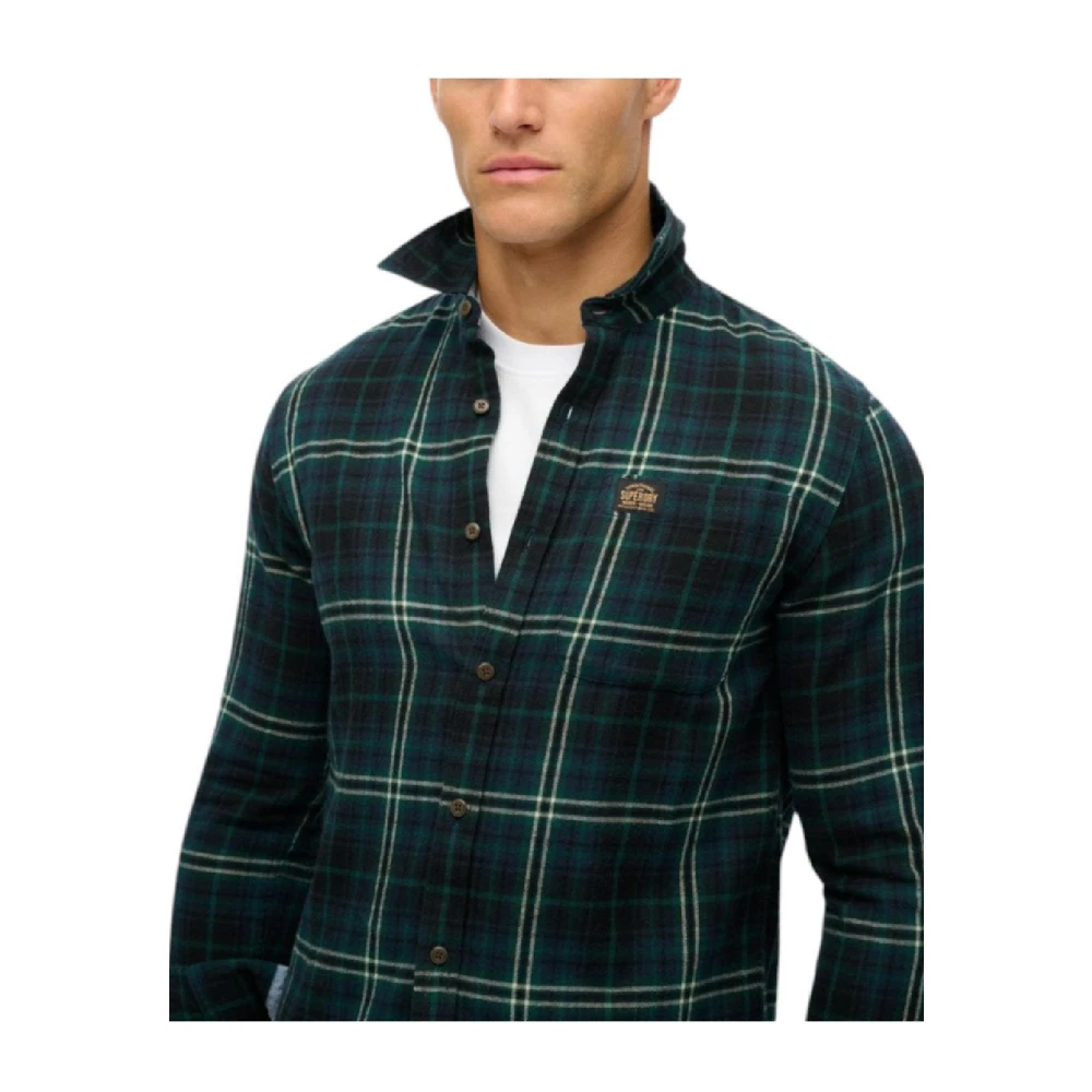 Superdry Rustieke geruite overhemd met lange mouwen Multicolor Heren