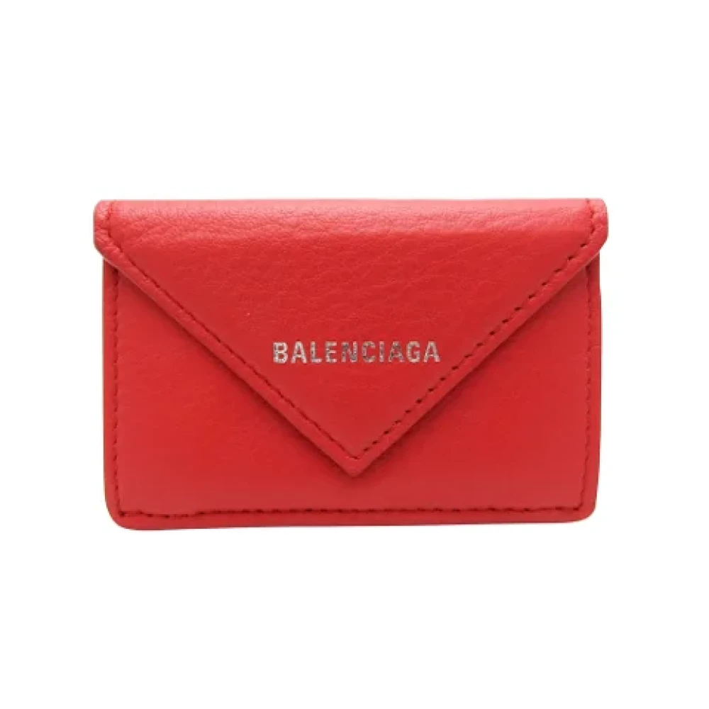 Balenciaga Vintage Pre-owned Leather wallets Red Dames