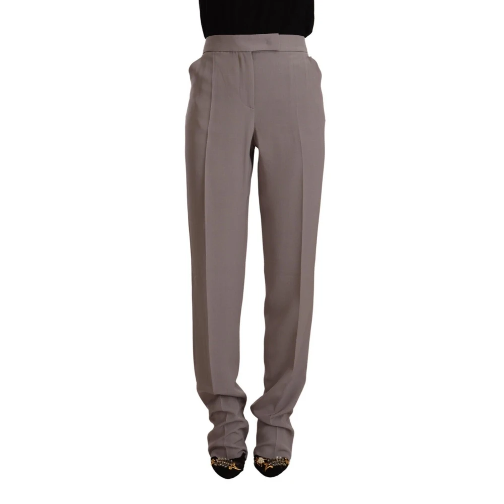Armani Brown High Waist Silk Tapered Long Pants - IT44|L - Image 2