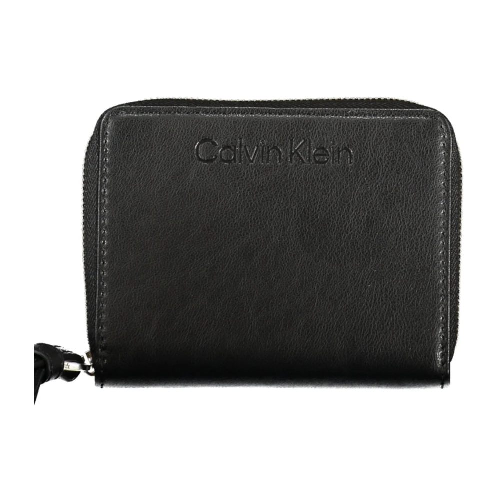Calvin Klein Damesportemonnee Zwart Rfid Ritssluiting Black Unisex