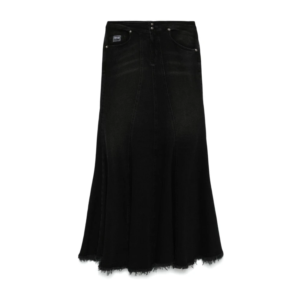Versace Jeans Couture Zwarte Rok Elegante Stijl Black Dames