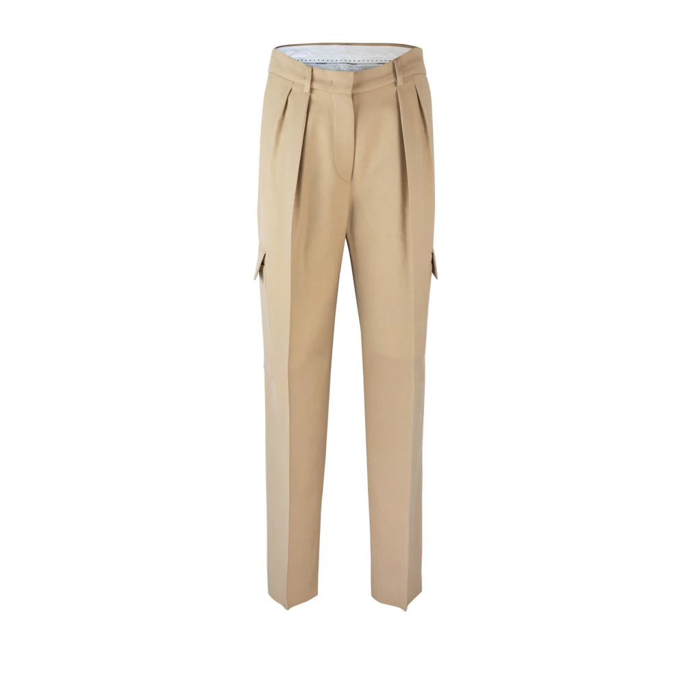SPORTMAX Cargo Broek met Franse Zakken Beige Dames