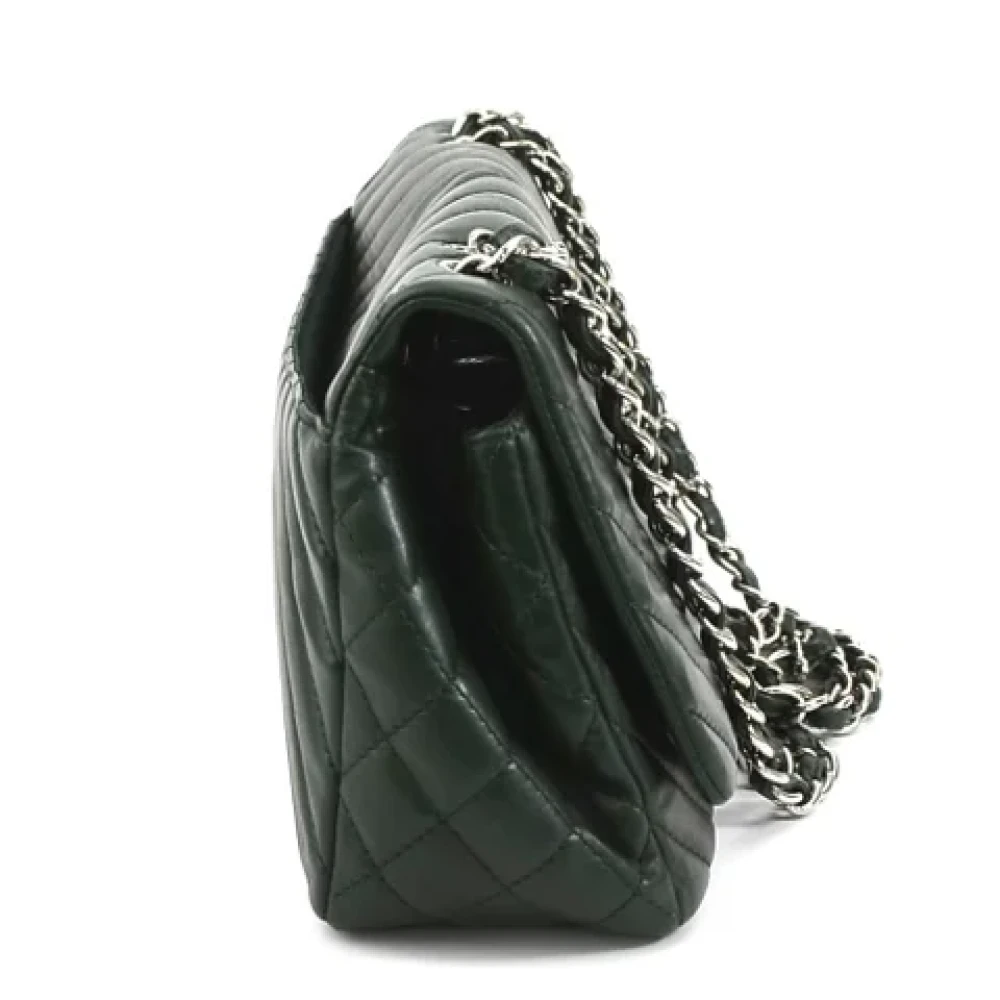 Chanel Vintage Pre-owned Leather shoulder-bags Green Dames