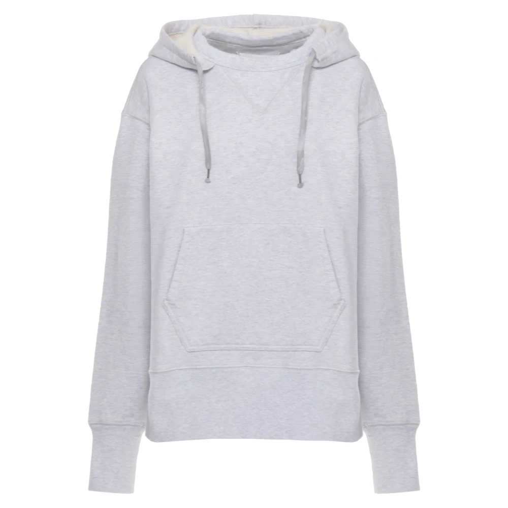 Maison Margiela Vrouw Grijs Hoodies & Sweatvesten Dames, M, Katoen, Katoenen Hoodie