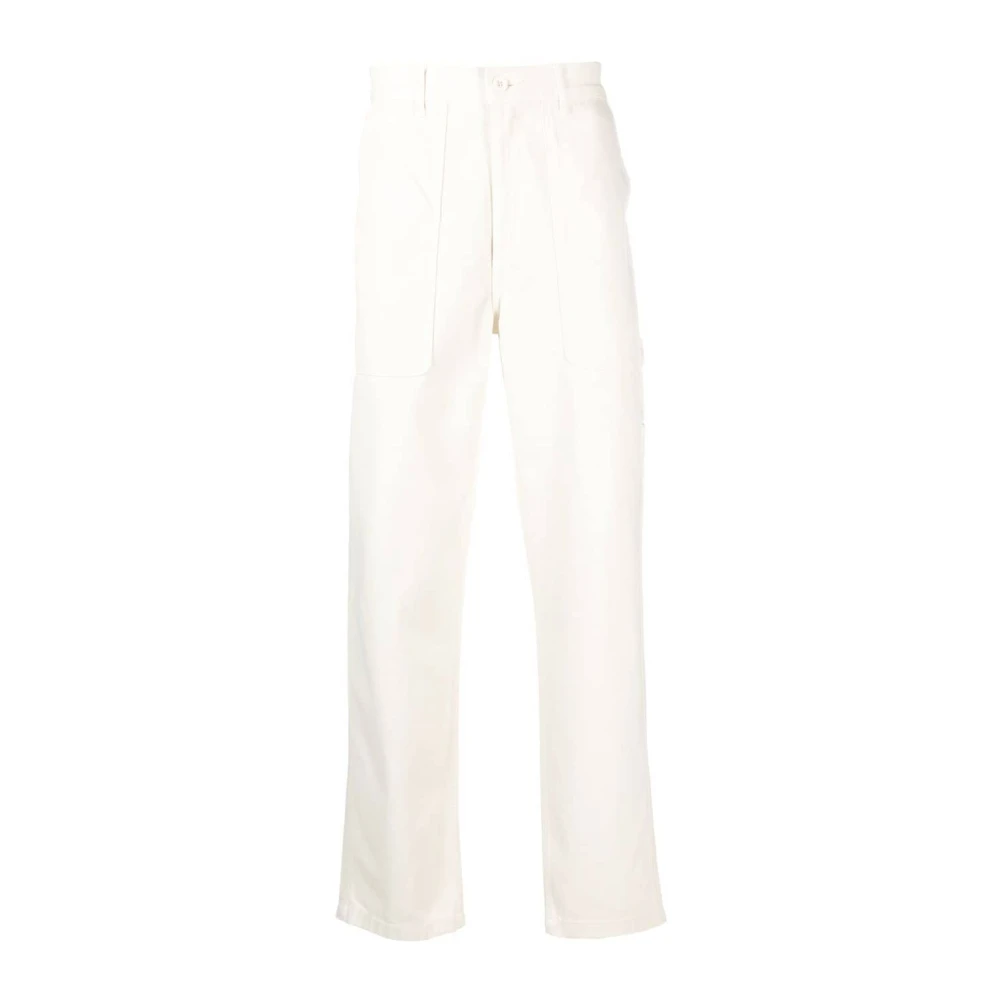 Palmes Straight Trousers White Heren