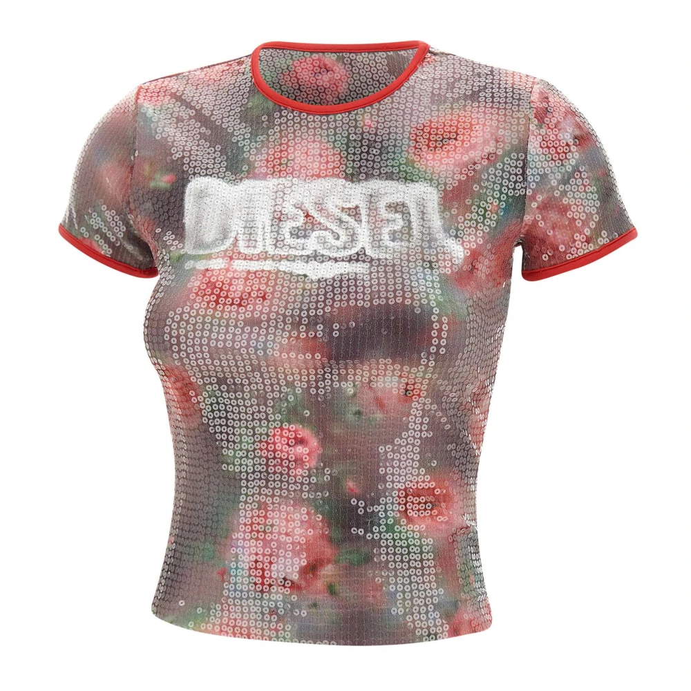 Diesel Women's Red T-Shirts, M, T-Unkyel