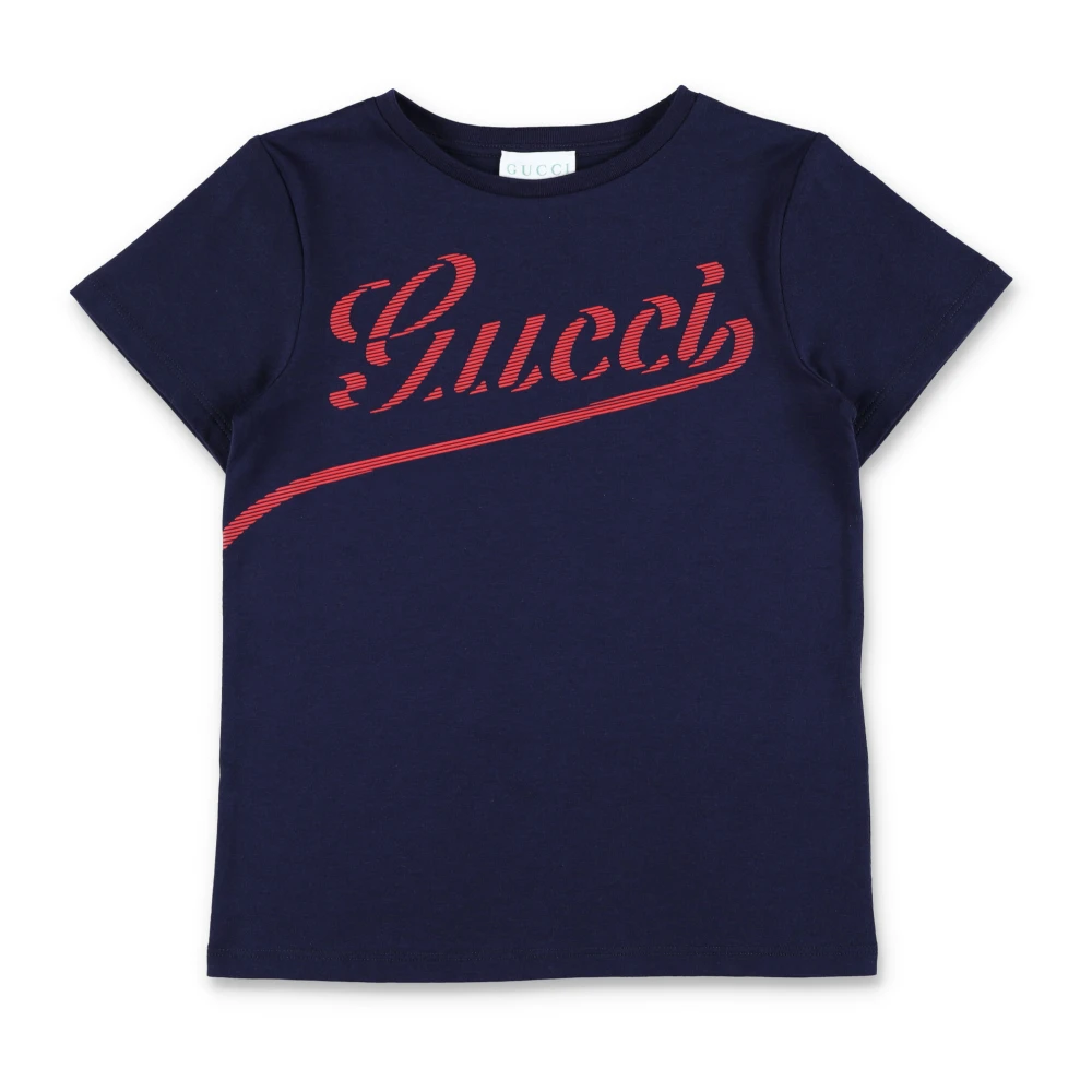 Gucci Blå Tryckt Bomull T-shirt Blue, Pojke