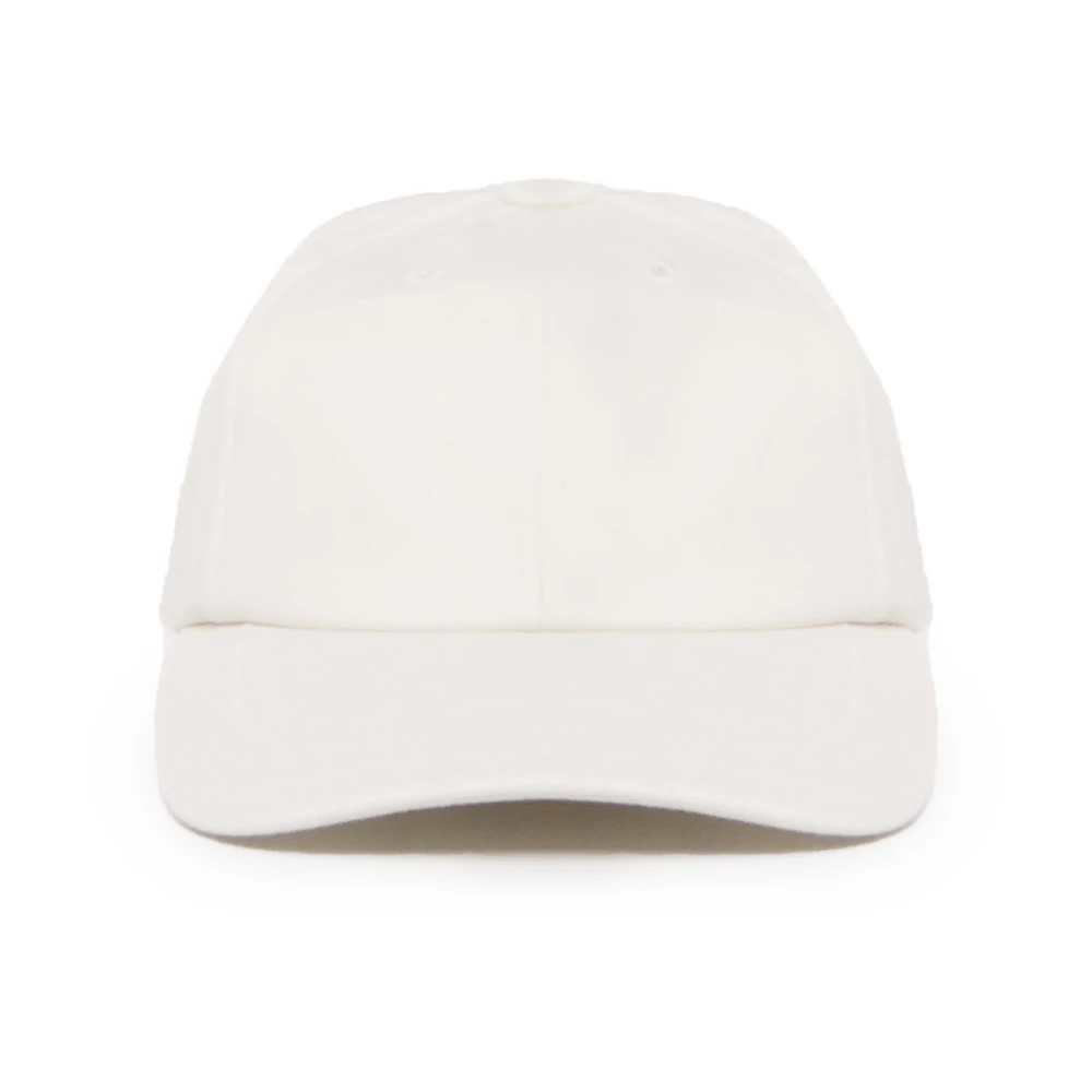 Jacquemus Zwarte Baseballpet met Handtekeningdetail White Unisex