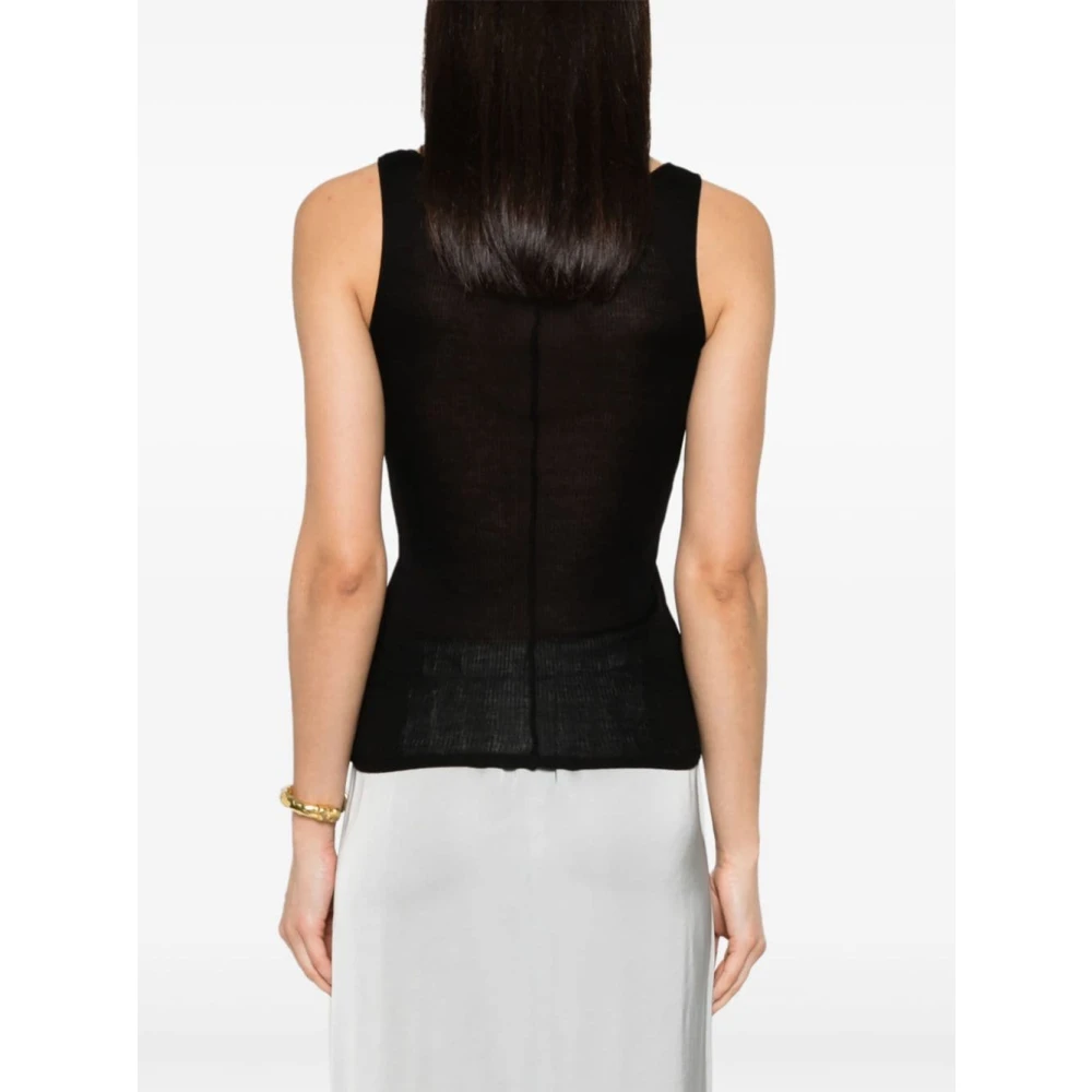 Ami Paris Sleeveless Tops Black Dames