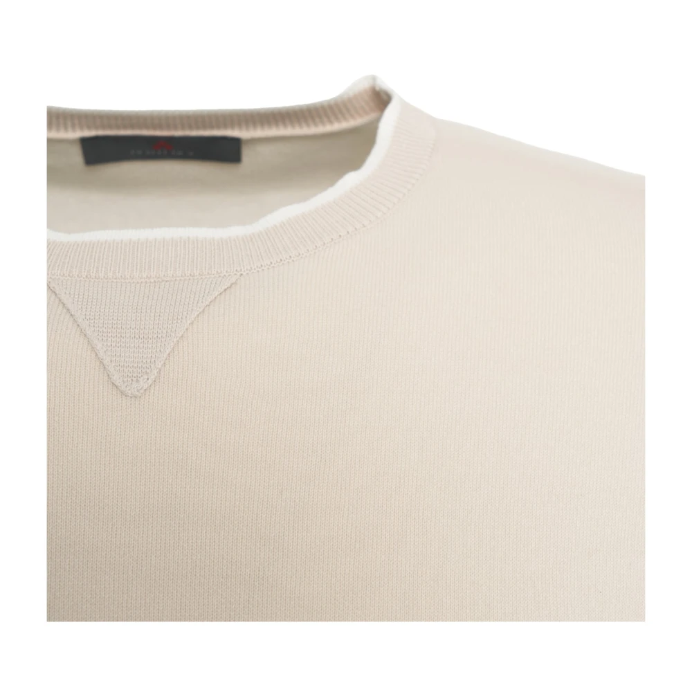 Peuterey Beige Gebreide Katoenen Trui Beige Heren