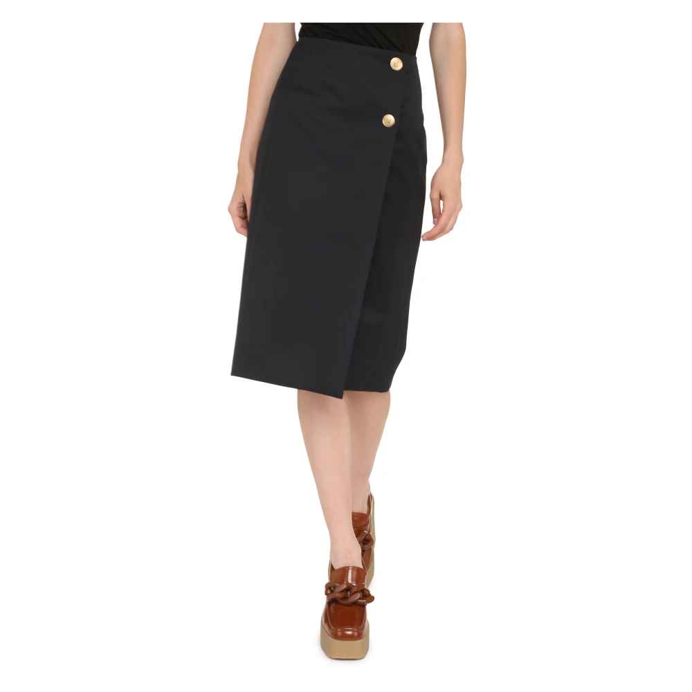 Givenchy Goudkleurige rok met knoopsluiting Blue Dames