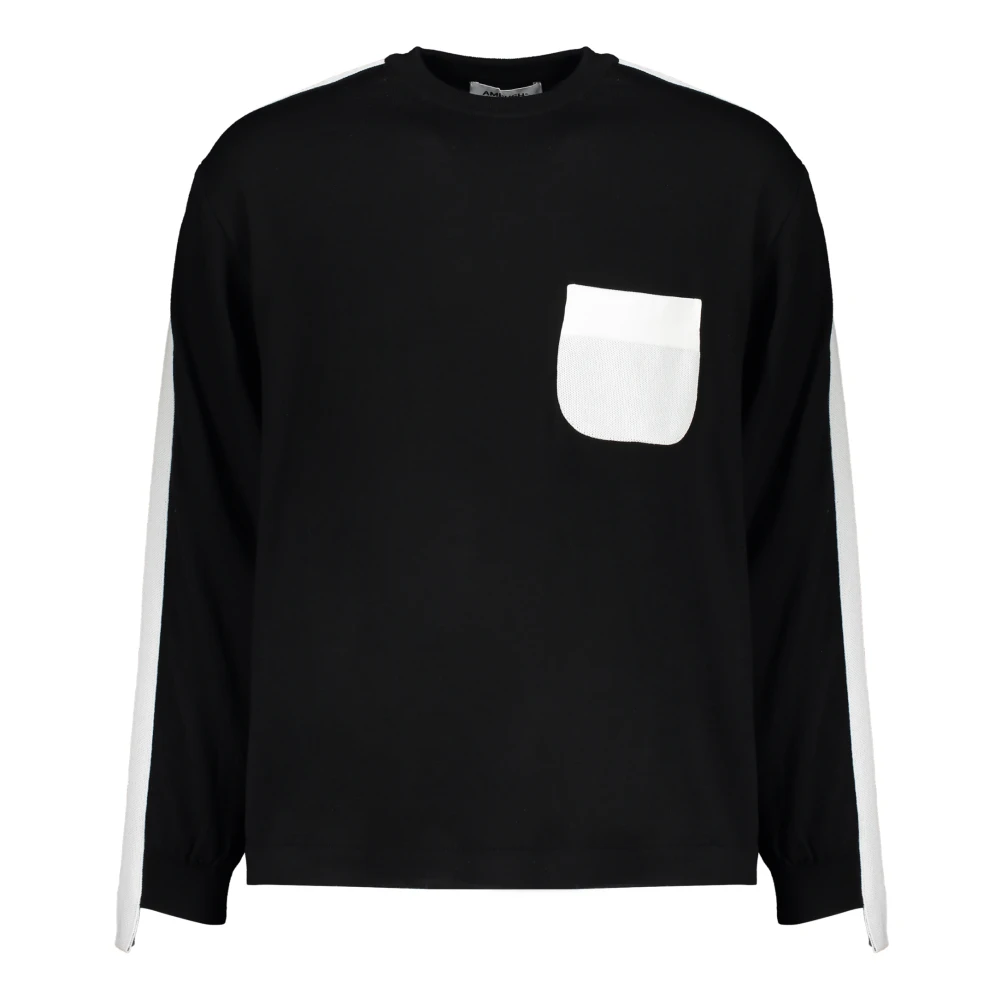 Ambush Geribbelde Crew-neck Sweater met Logo Bands Black Heren