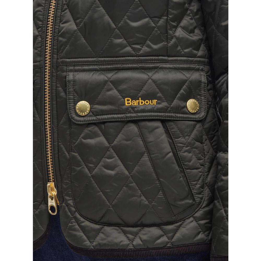 Barbour Gewatteerde jas voor moderne vrouwen Green Dames