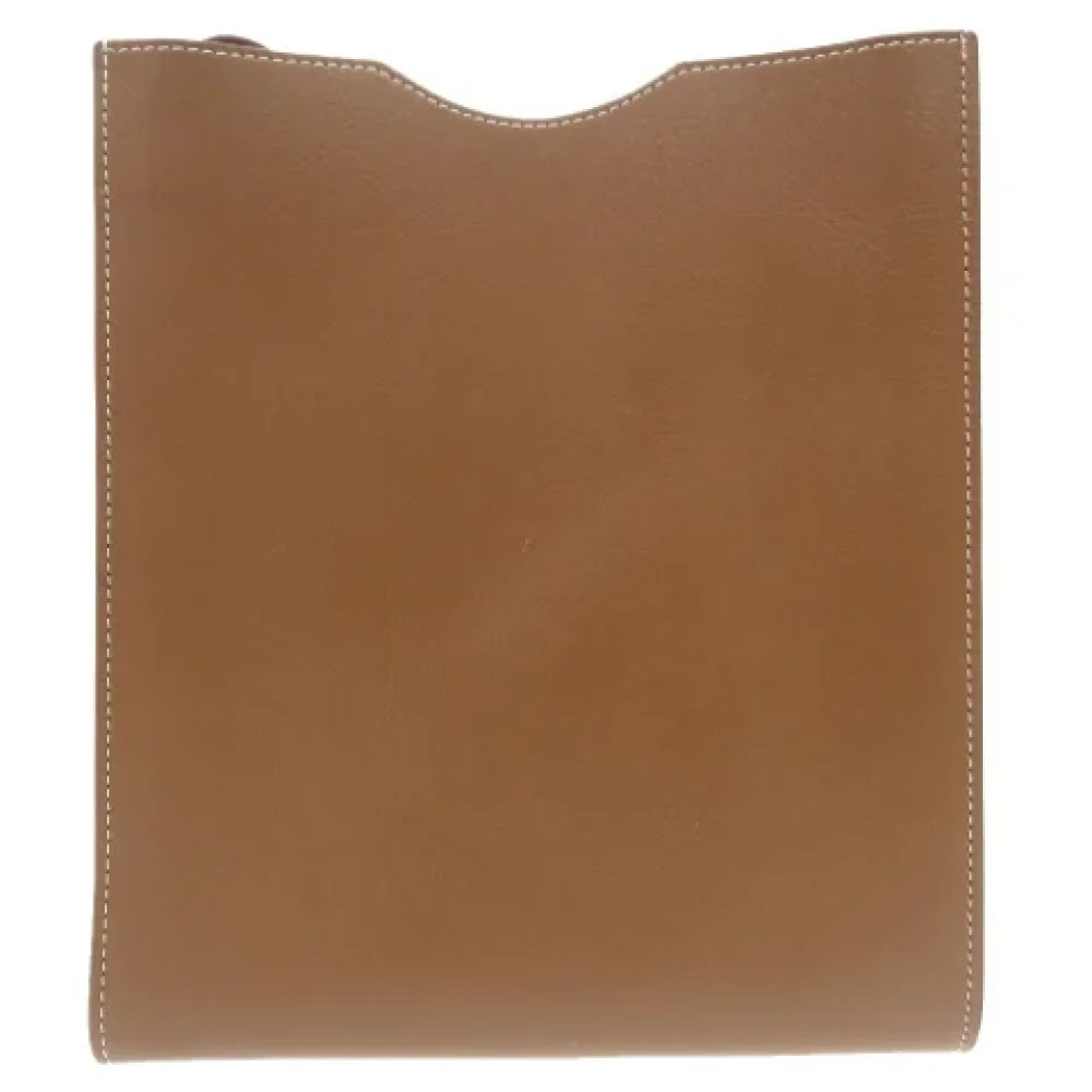 Hermès Vintage Pre-owned Leather crossbody-bags Brown Dames