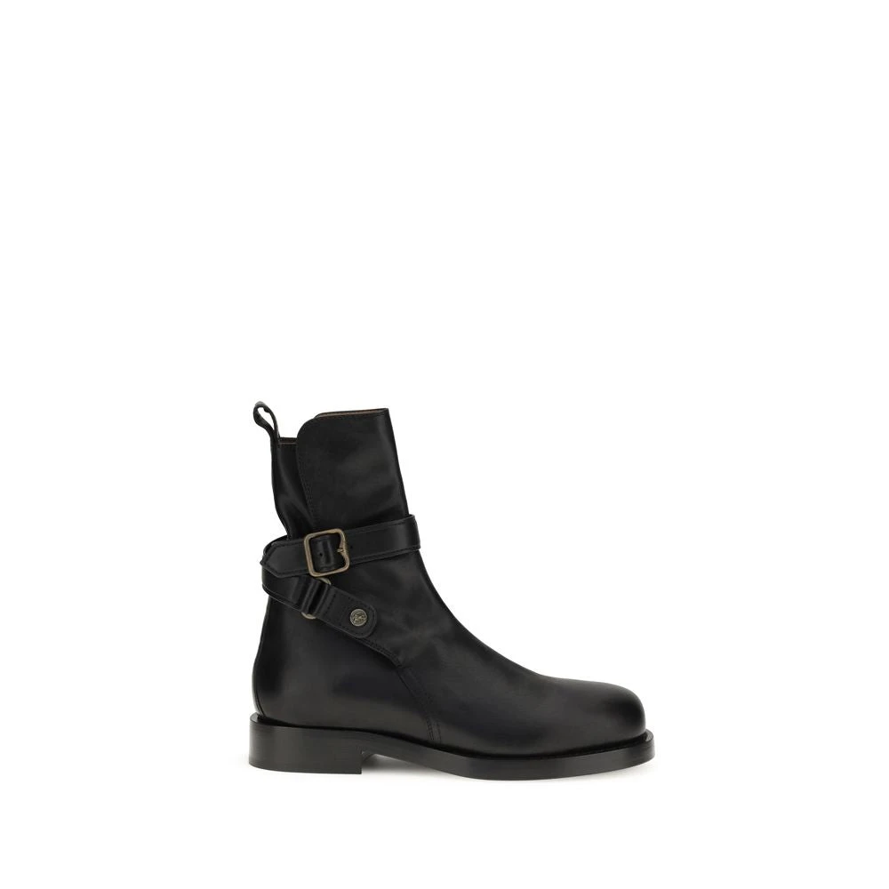 Burberry Men's Black Iconic Buckle Ankle Boots