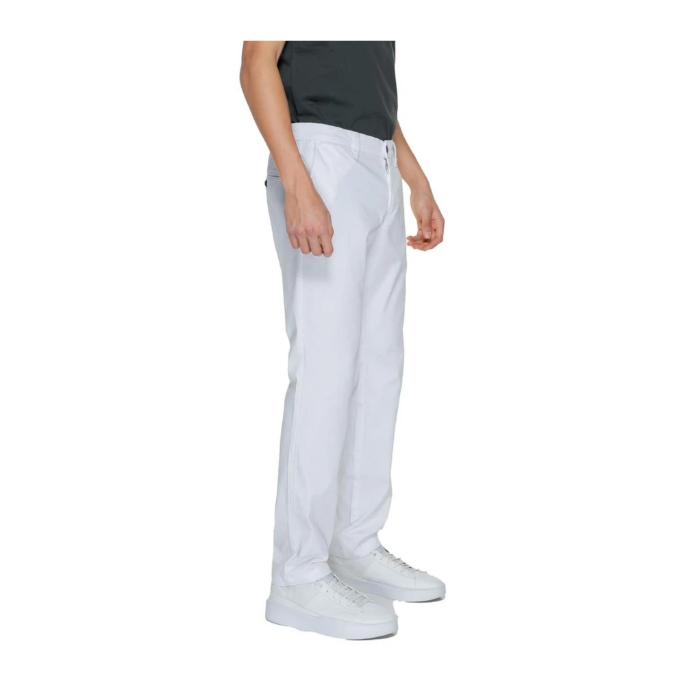 Armani Exchange Stretch Katoenmix Jeans & Broeken White Heren