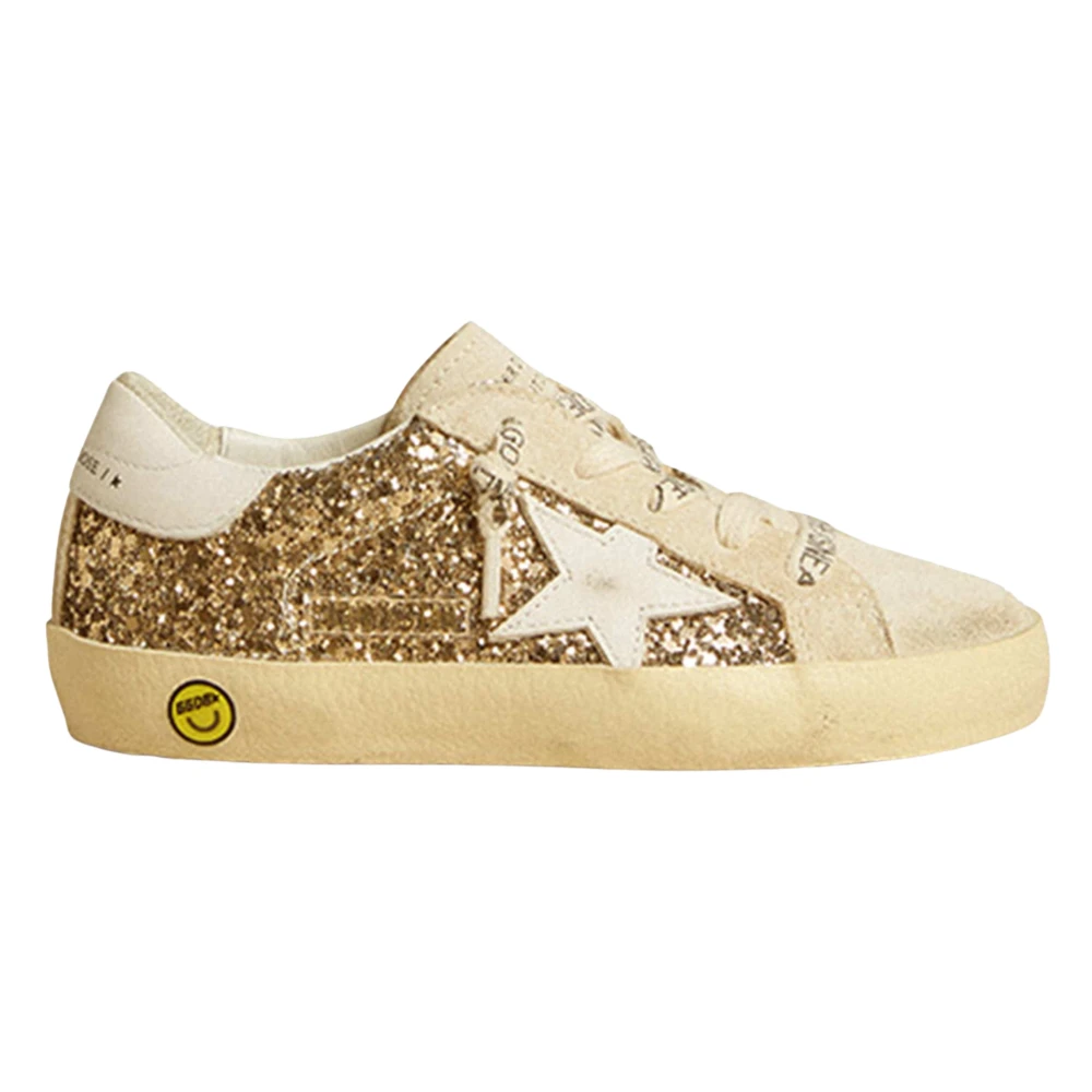 Golden Goose Unisex Beige Glitter Trainers