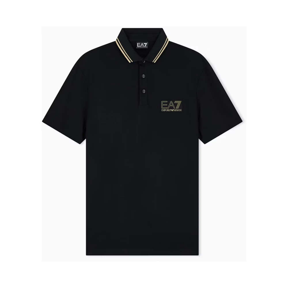 Ea7 Polo Premium Label Vestibilità Regular In Jersey Di Viscosa - Immagine 2