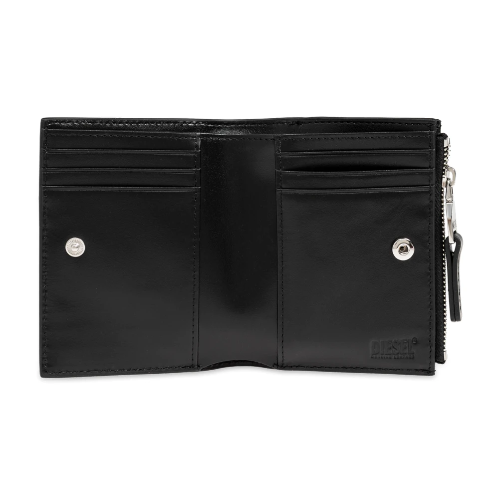 Diesel Portemonnee 1DR Bi-Fold ZIP II Black Dames
