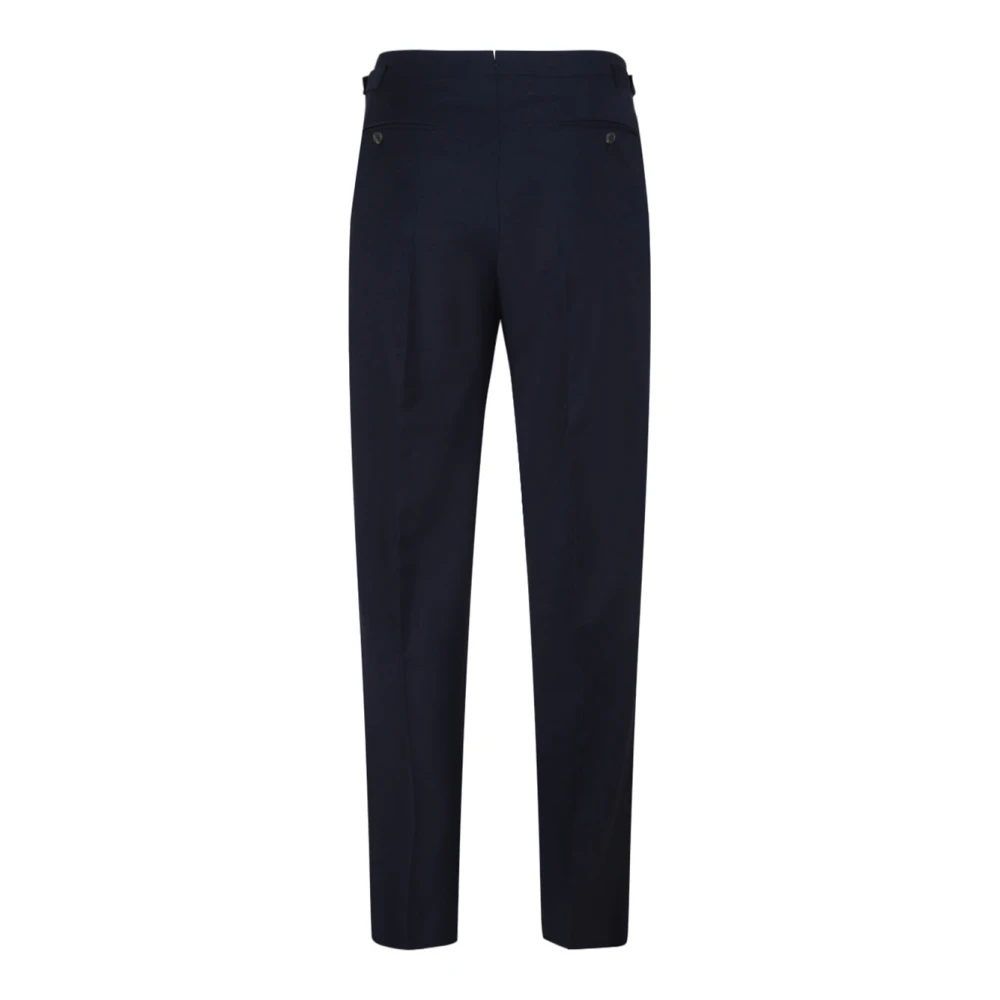 Boglioli Donkerblauwe Geplooide Broek Black Heren