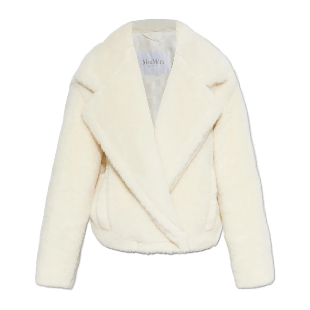 Max Mara Korte Teddy Spijkerjas White Dames
