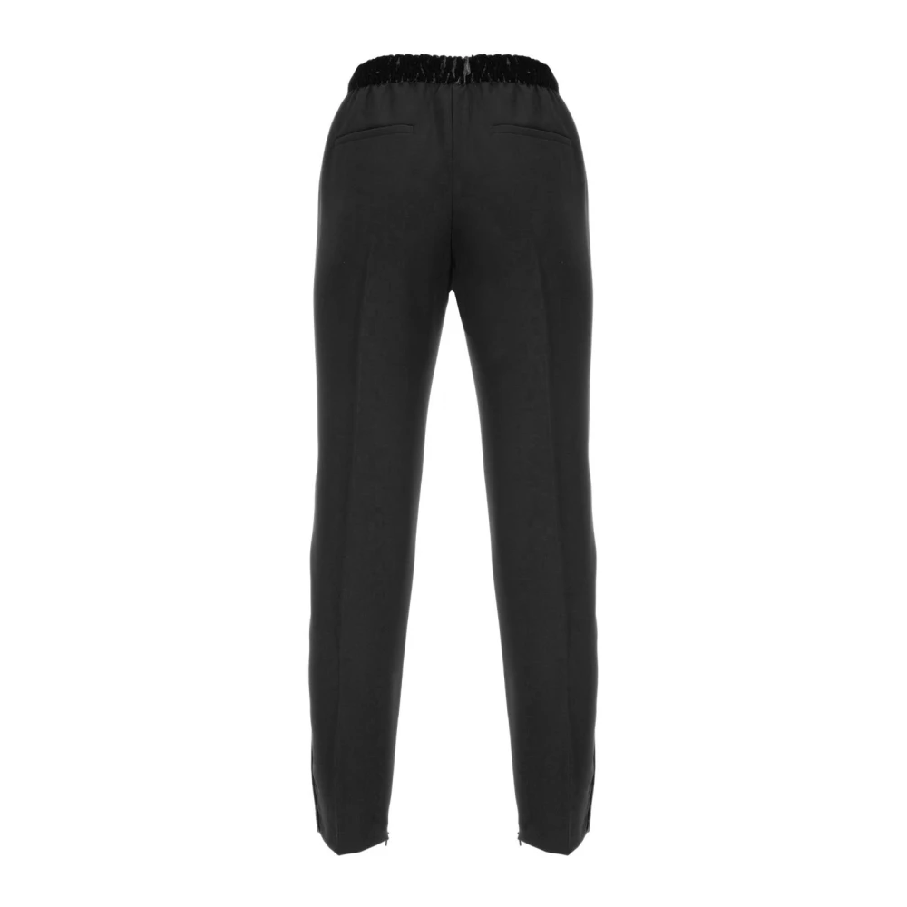 pinko Crepe Broek Black Dames