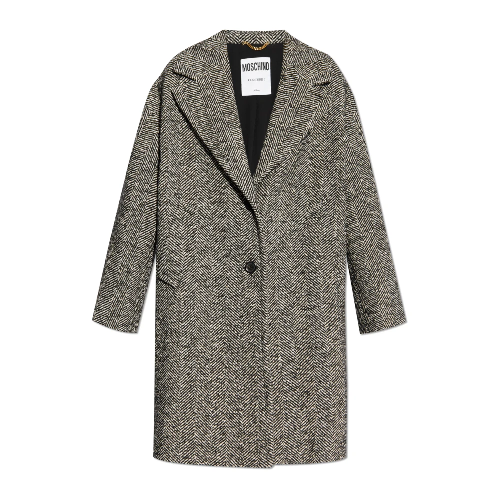 Moschino Jas met een geborduurd patroon Black Dames