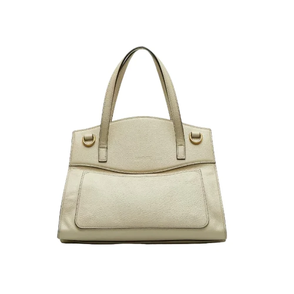 Gucci Vintage Pre-owned Leather gucci-bags White Dames