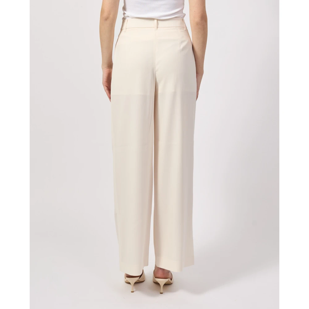 Armani Exchange Beige Formele Straight Leg Broek Beige Dames