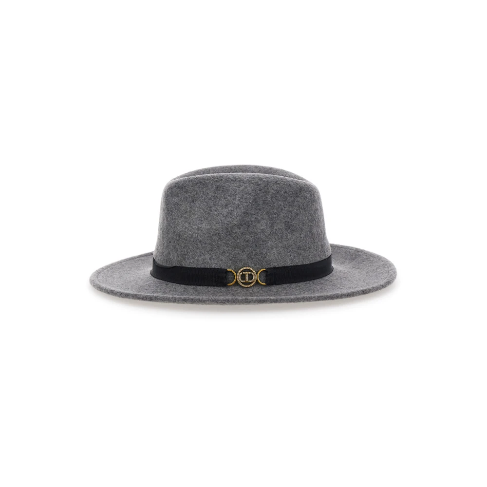 Twinset Gray Accessories, Female, One Size, Grey Hats Set With Cappello