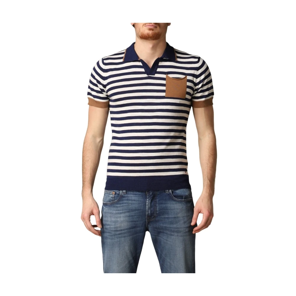 Manuel Ritz Polo Korte Mouw Blue Heren