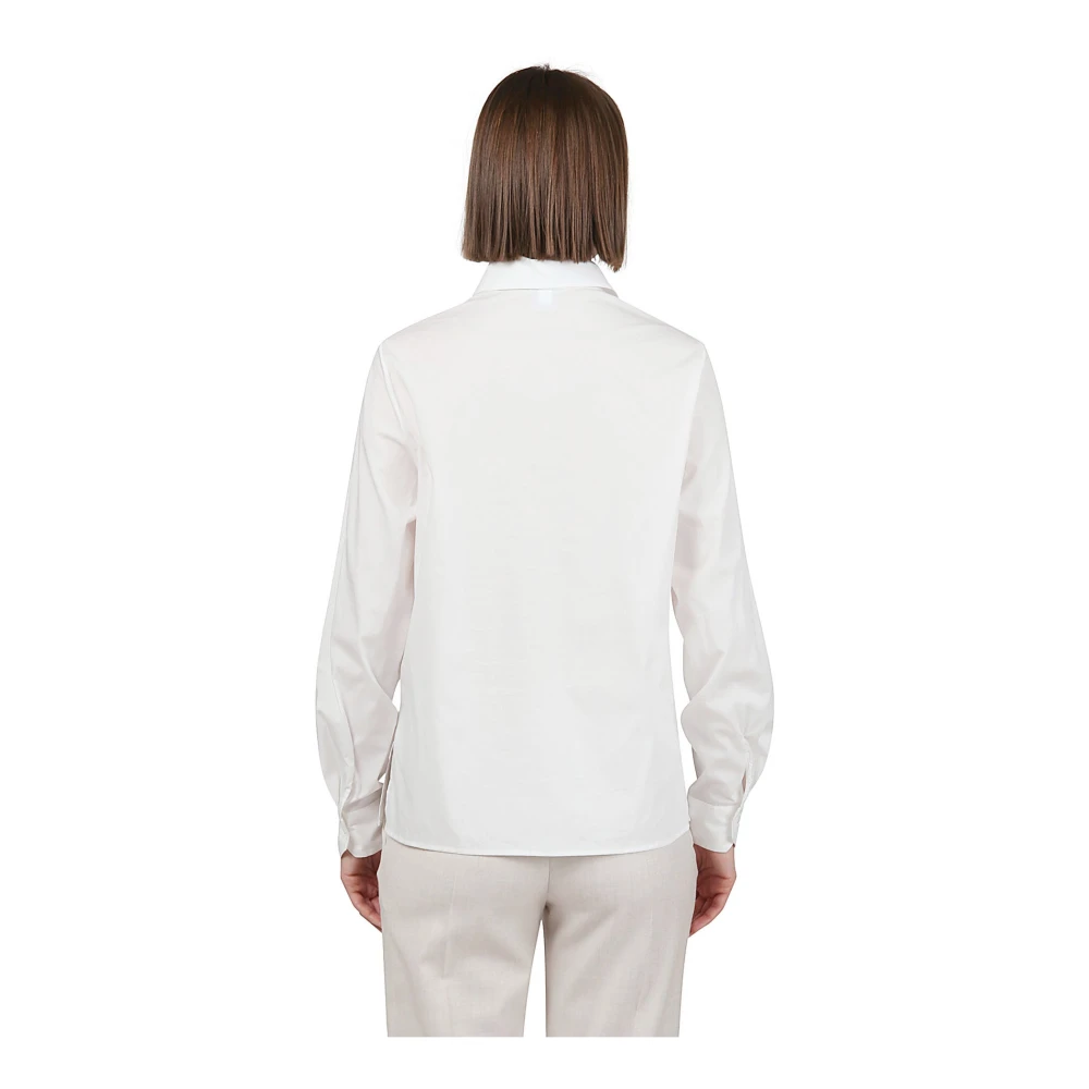 Eleventy Klassieke Katoen Polyamide Overhemd White Dames