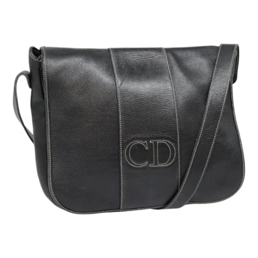 Dior Vintage Pre-owned Leather dior-bags Black Dames