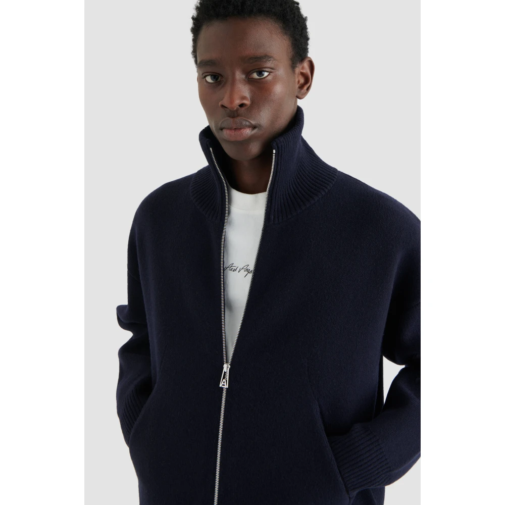 Axel Arigato Core Zip-Up Sweater Blue Heren