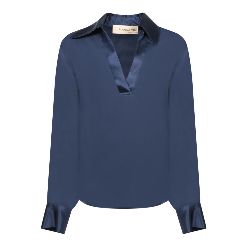 Blanca Vita Blauwe Elegante Top voor Vrouwen Blue Dames