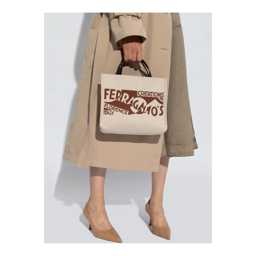 Salvatore Ferragamo Shopper type tas Beige Dames