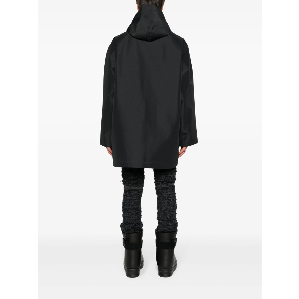 Balenciaga Zwarte capuchon regenjas Polyester Italië Black Heren