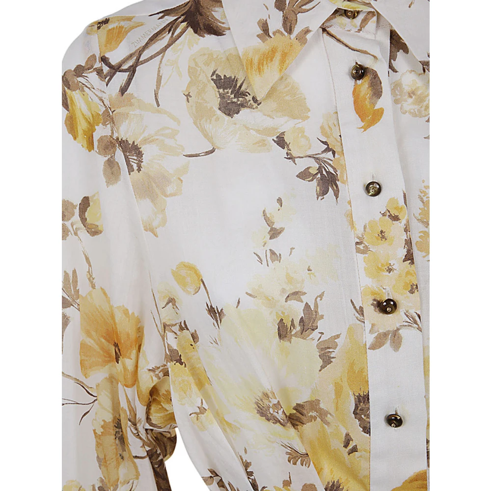 Zimmermann Bloemen Tuck Overhemdjurk Multicolor Dames