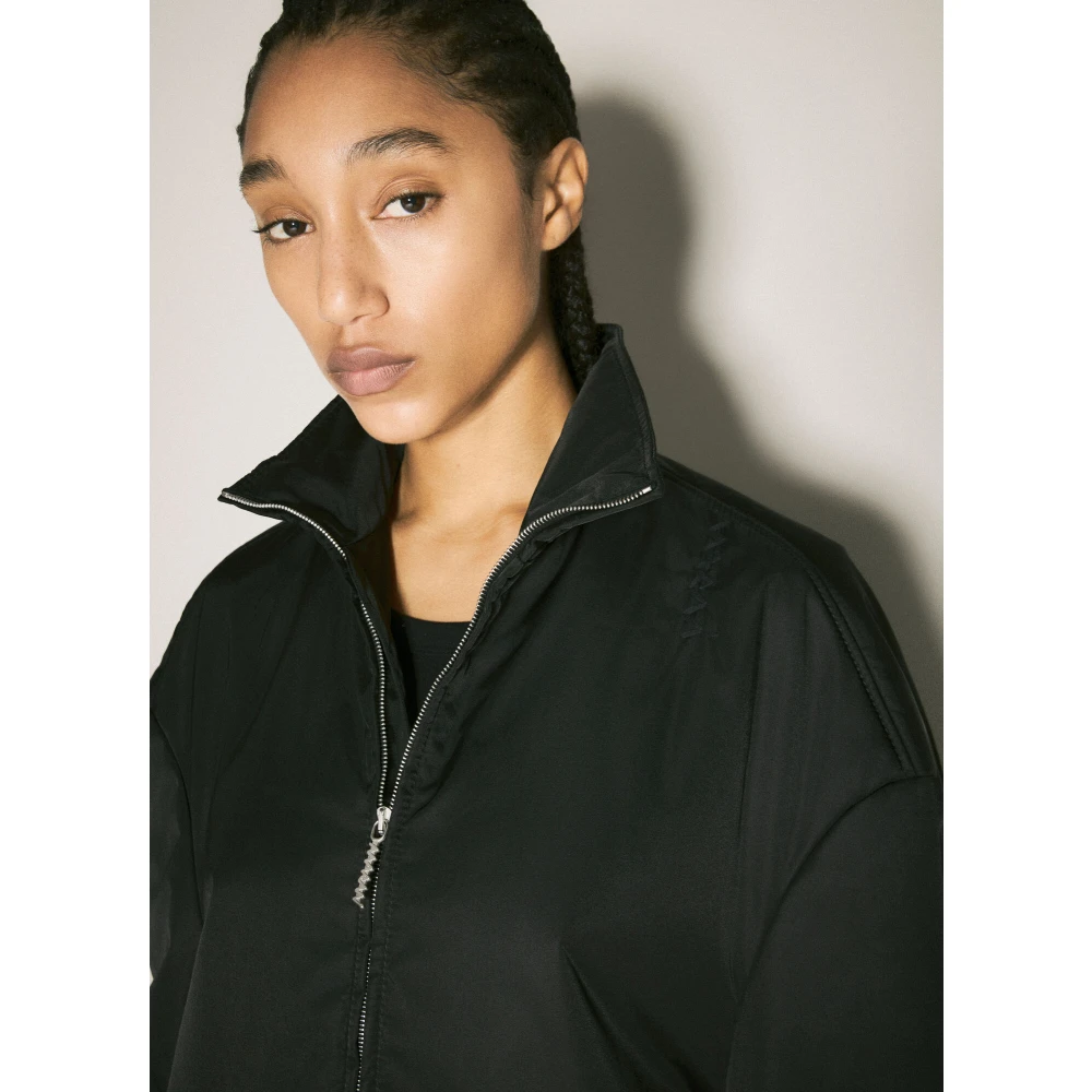Marni Waterafstotende Twill Parka Jas Black Dames