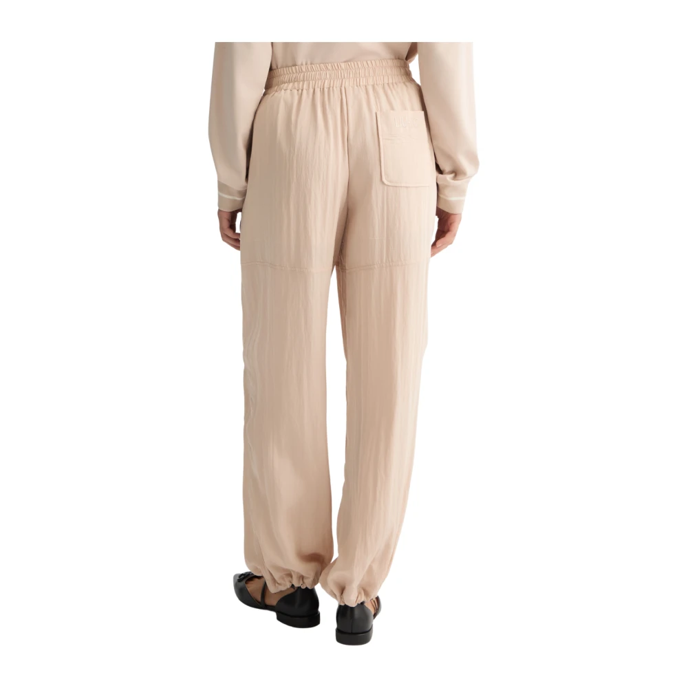 Liu Jo Moderne enkel-lengte sweatpants met decoratieve details Beige Dames