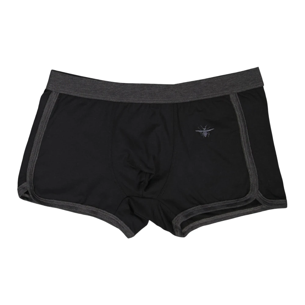 Dior Bij Boxershorts Katoen Logo Geborduurd Black Heren