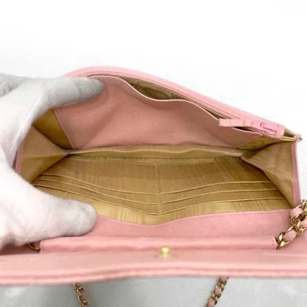 Chanel Vintage Pre-owned Leather chanel-bags Pink Dames