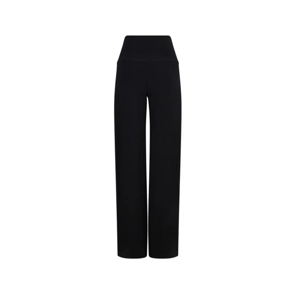 Norma Kamali Klassieke Straight Leg Pant Black Dames